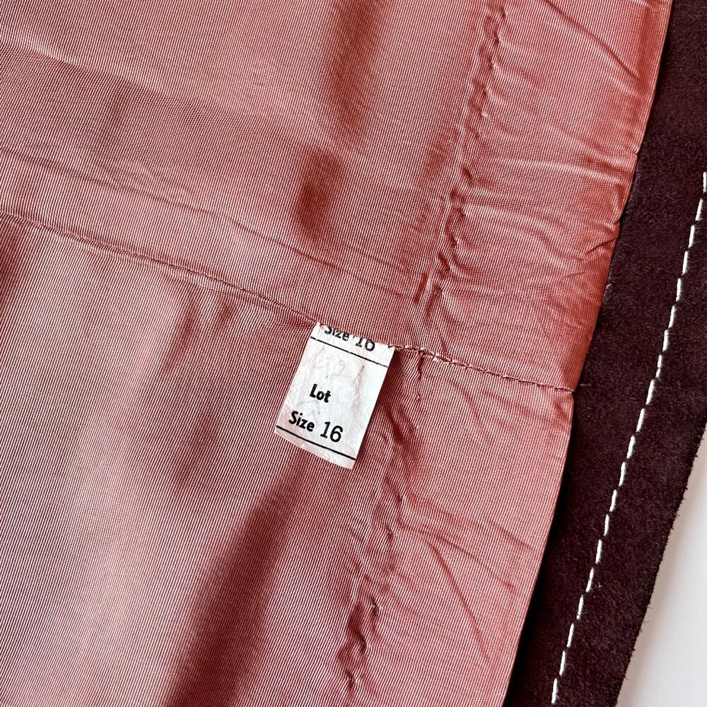 $800 Firm! VINTAGE 70s Patchwork Suede Jacket Boho Funky - Picture 11 of 16